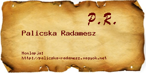 Palicska Radamesz névjegykártya